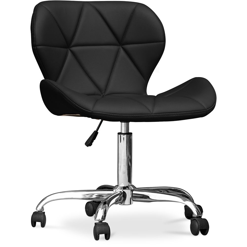 Chaise de bureau à roulettes - Chaise de bureau pivotante - Tapissée en simili cuir - Wito image 8