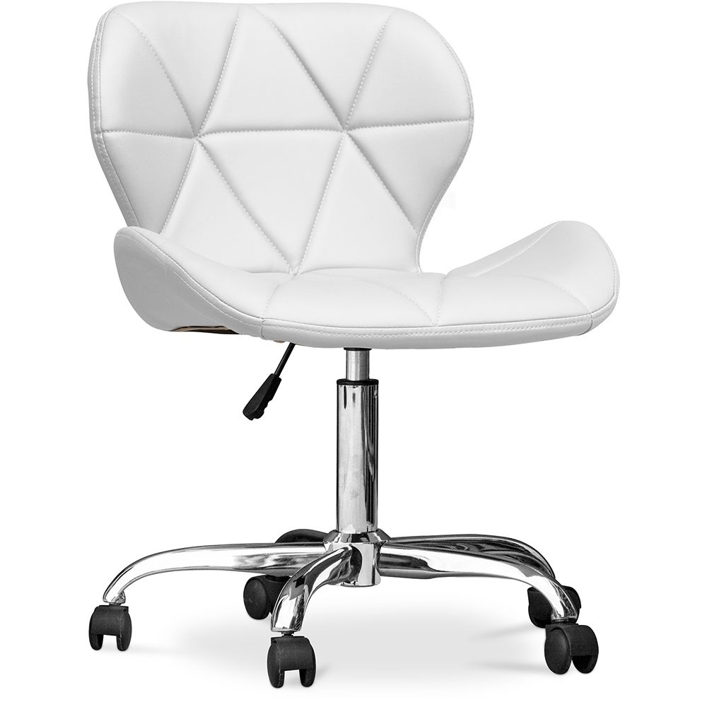 Chaise de bureau à roulettes - Chaise de bureau pivotante - Tapissée en simili cuir - Wito image 8