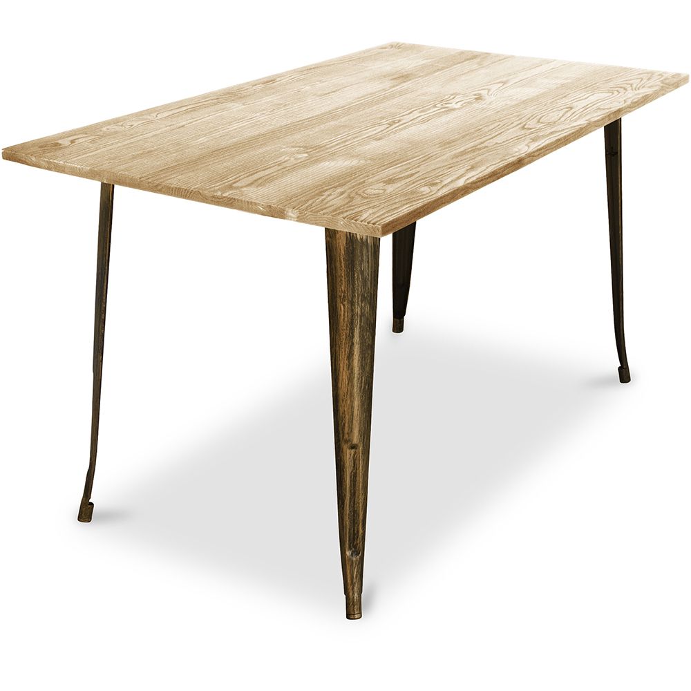 Table à manger rectangulaire - Design industriel - Bois - Troy image 8