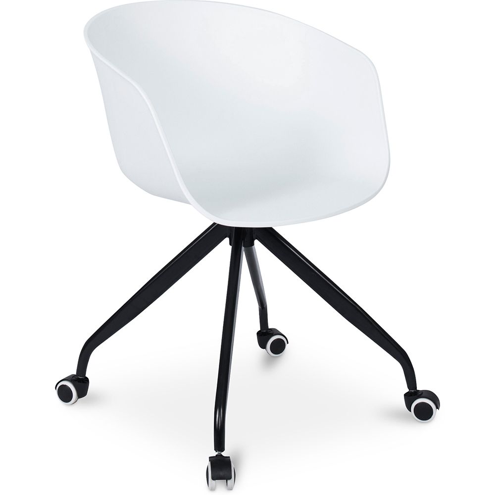 Chaise de bureau avec accoudoirs - Chaise de bureau avec roulettes - Guy - Joan image 8