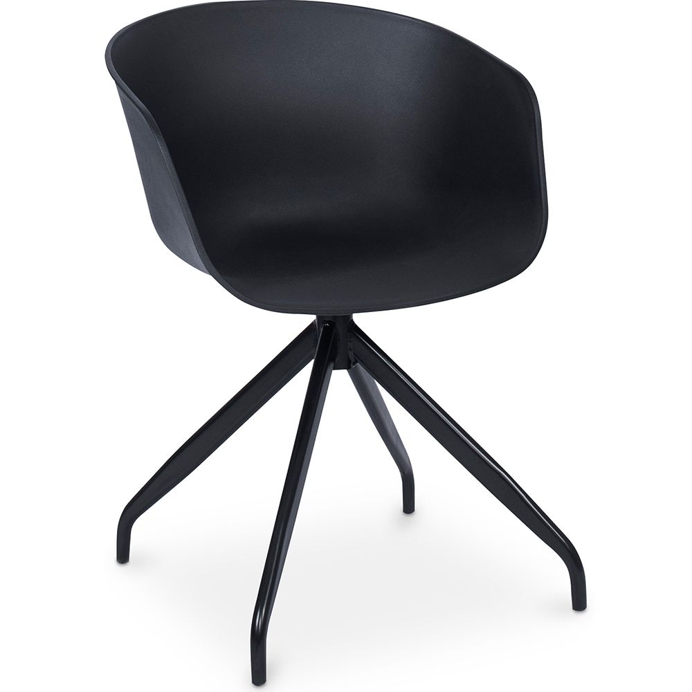 Chaise de bureau tapissée avec accoudoirs - Chaise de bureau design noire - Jodie - Joan image 8