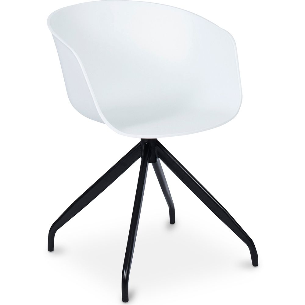 Chaise de bureau tapissée avec accoudoirs - Chaise de bureau design noire - Jodie - Joan image 8