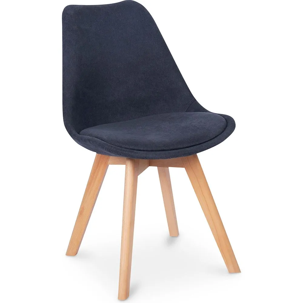 Chaise de salle à manger tapissée de tissu - Style scandinave - Denisse image 8