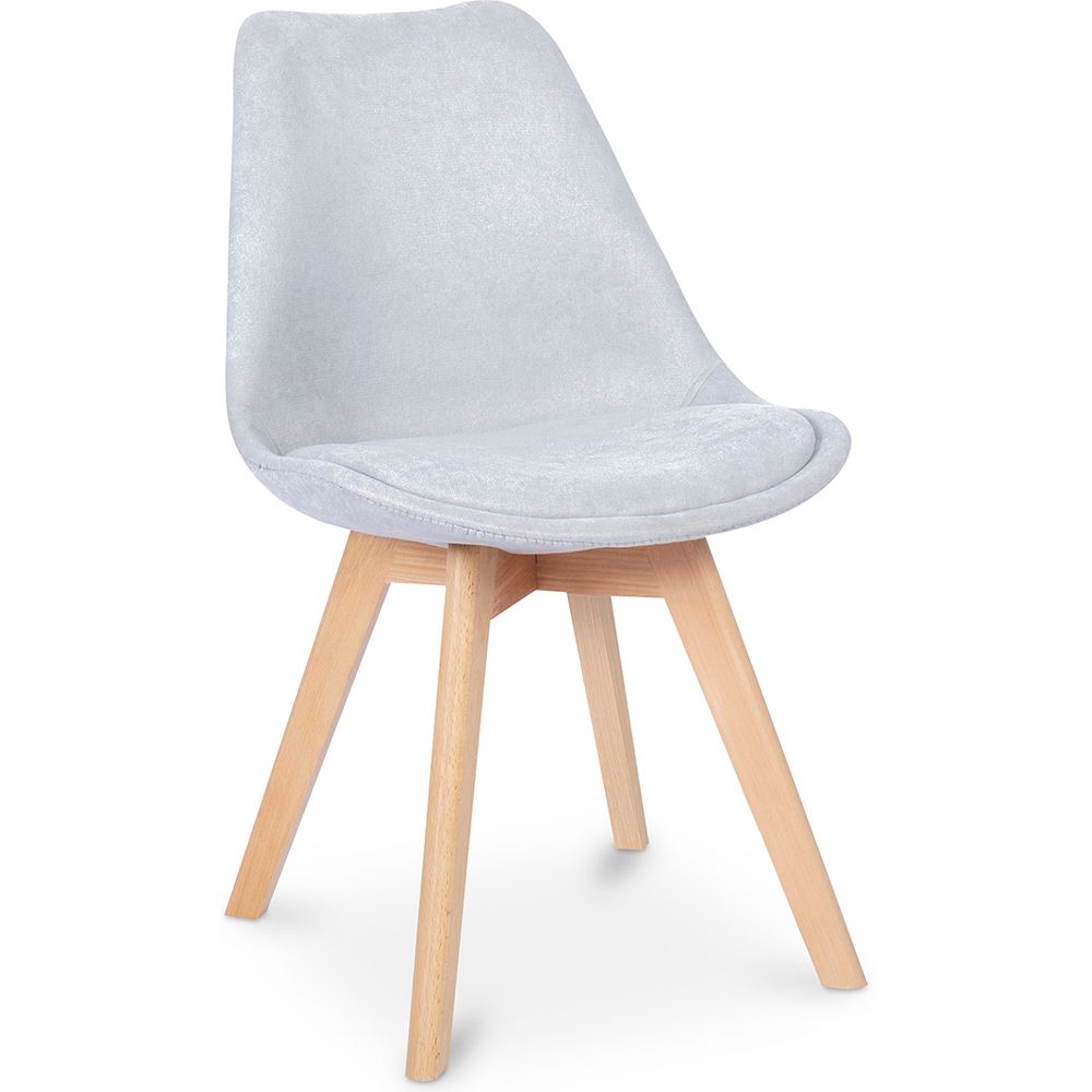Chaise de salle à manger tapissée de tissu - Style scandinave - Denisse image 8