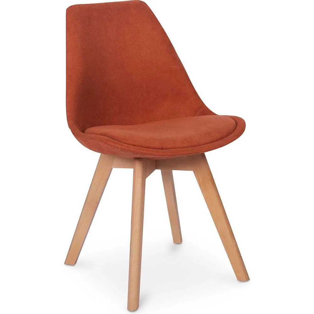 Chaise de salle à manger tapissée de tissu - Style scandinave - Denisse image 8