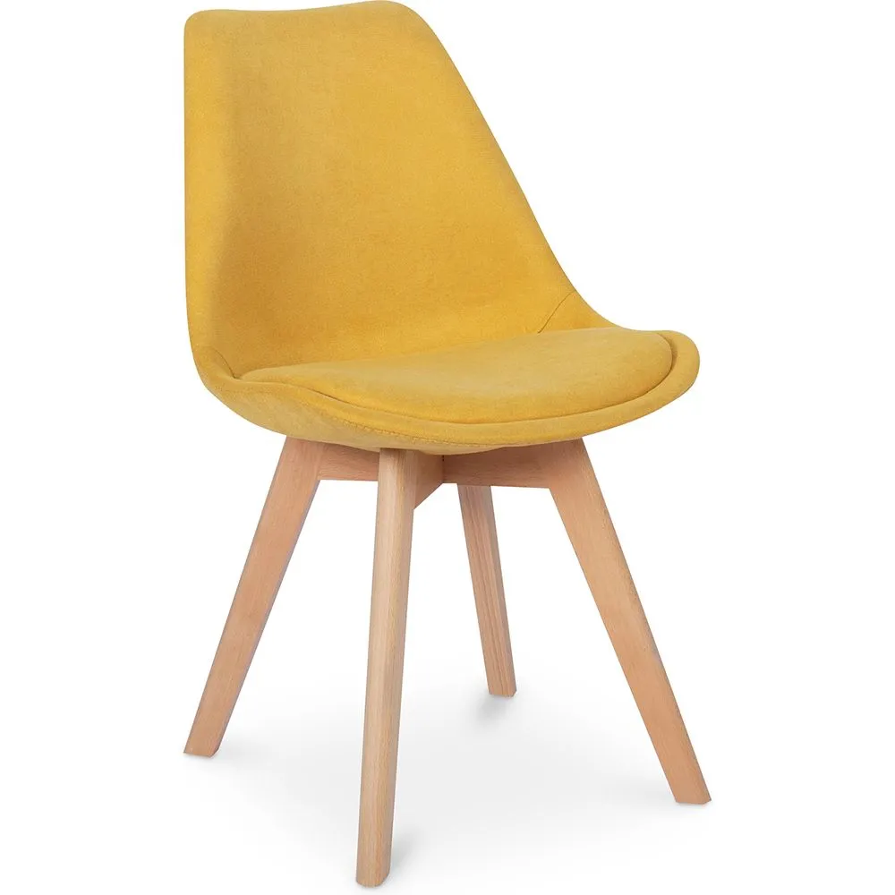 Chaise de salle à manger tapissée de tissu - Style scandinave - Denisse image 8