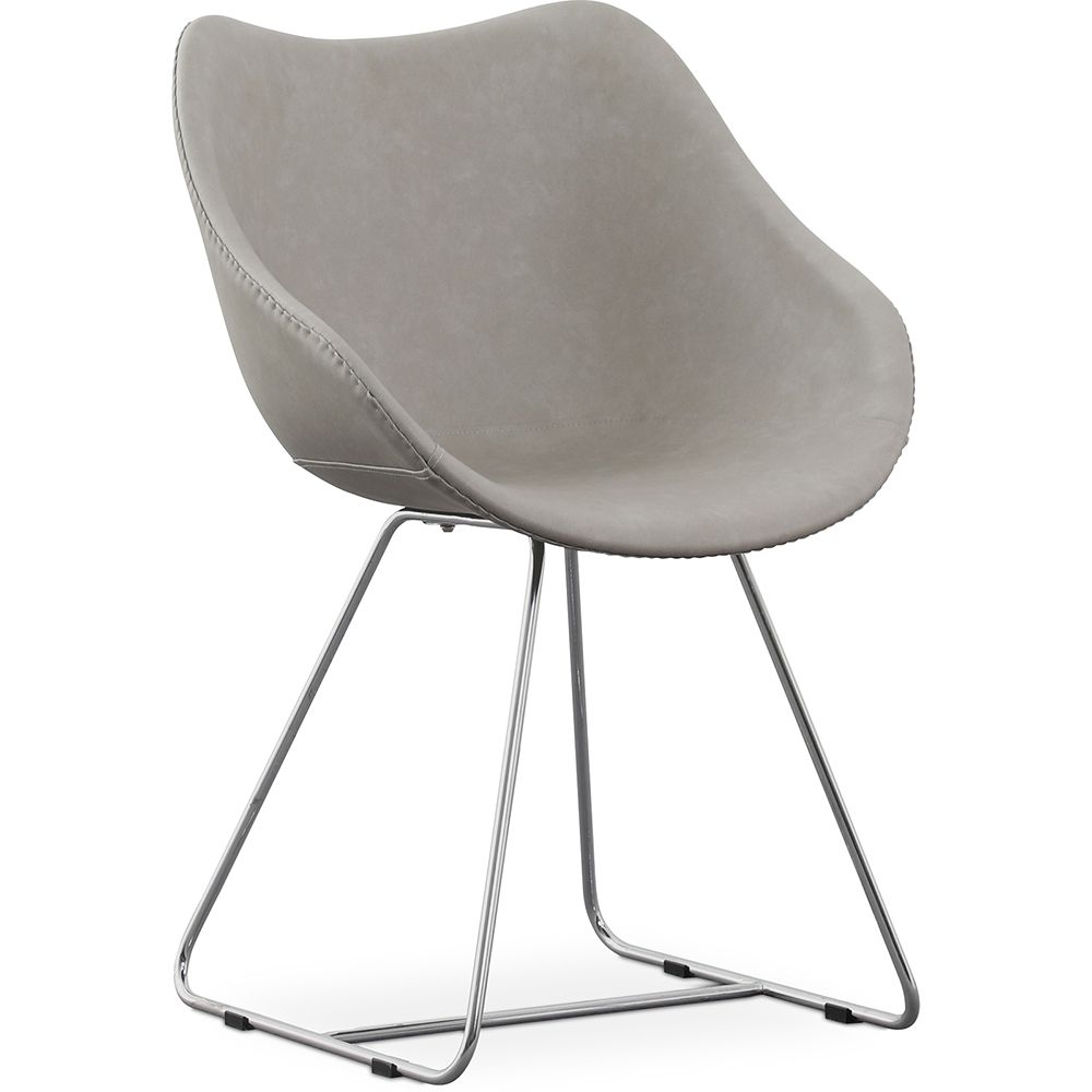 Chaise de salle à manger avec accoudoirs - Simili cuir - PU - Stylix - Noir - Clun image 8