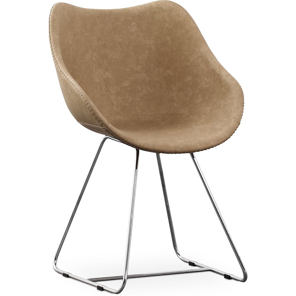 Chaise de salle à manger avec accoudoirs - Simili cuir - PU - Stylix - Noir - Clun image 8