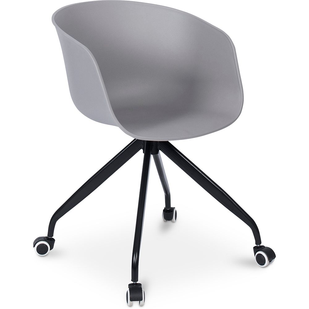 Chaise de bureau avec accoudoirs - Chaise de bureau avec roulettes - Guy - Joan image 8