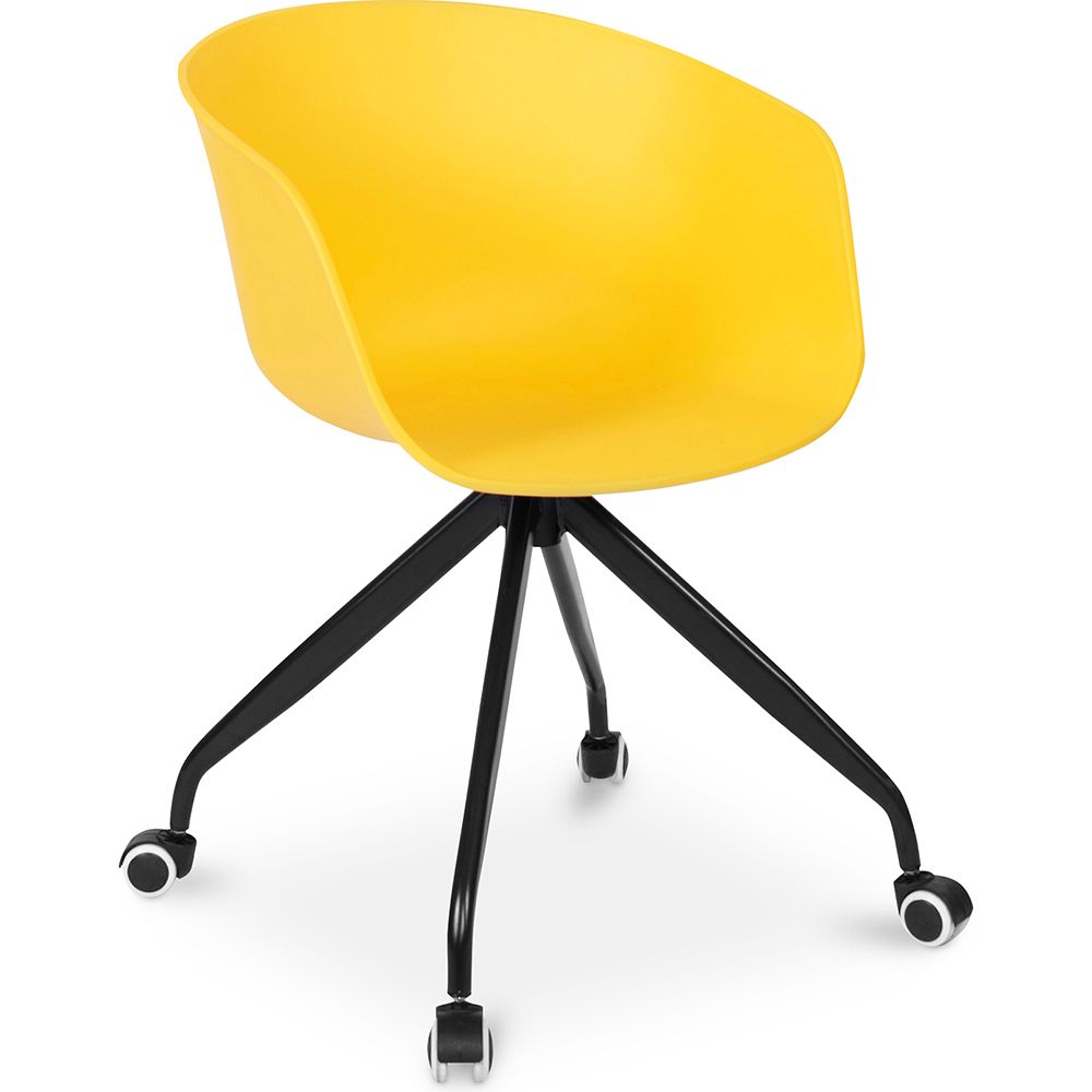 Chaise de bureau avec accoudoirs - Chaise de bureau avec roulettes - Guy - Joan image 8