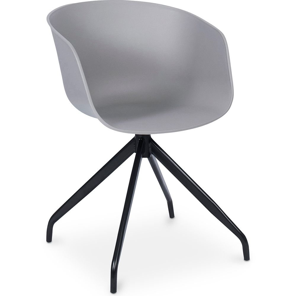 Chaise de bureau tapissée avec accoudoirs - Chaise de bureau design noire - Jodie - Joan image 8