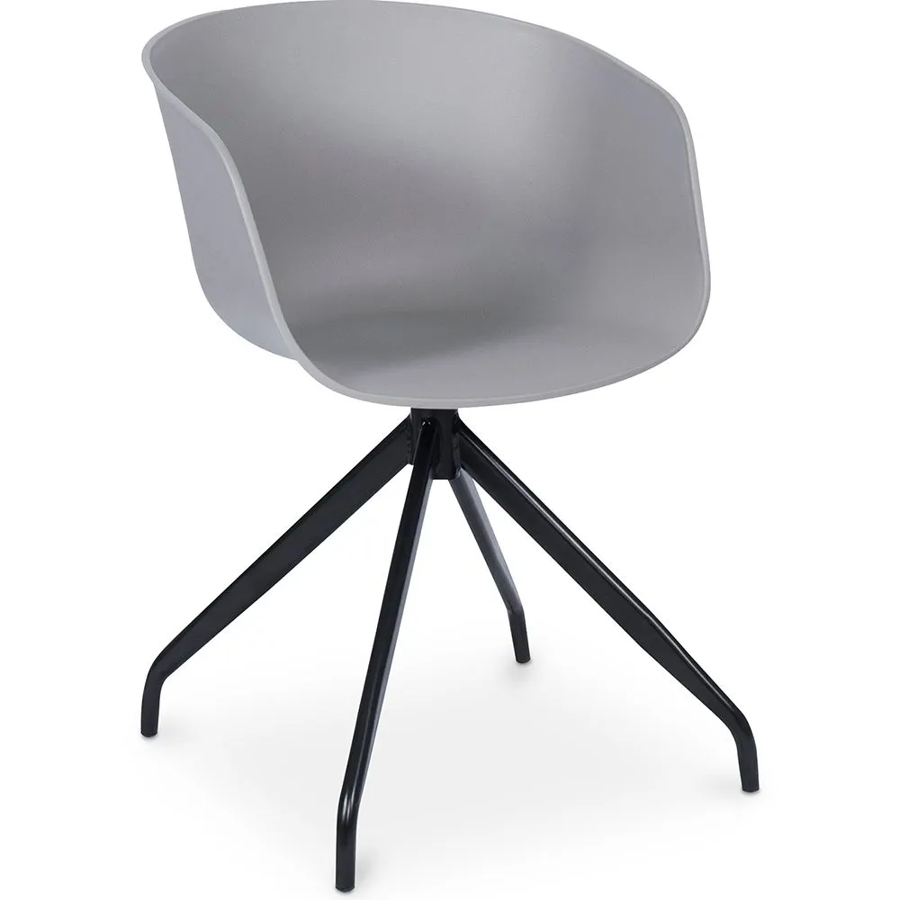 Chaise de bureau tapissée avec accoudoirs - Chaise de bureau design noire - Jodie - Joan image 8
