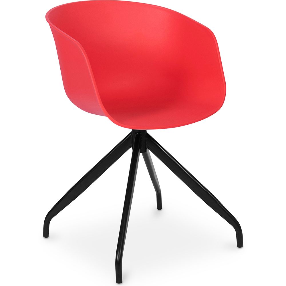 Chaise de bureau tapissée avec accoudoirs - Chaise de bureau design noire - Jodie - Joan image 8