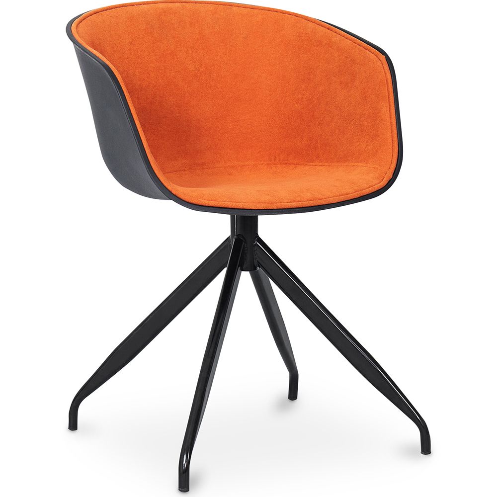 Chaise de bureau avec accoudoirs - Chaise de bureau design noire - Jodie image 8