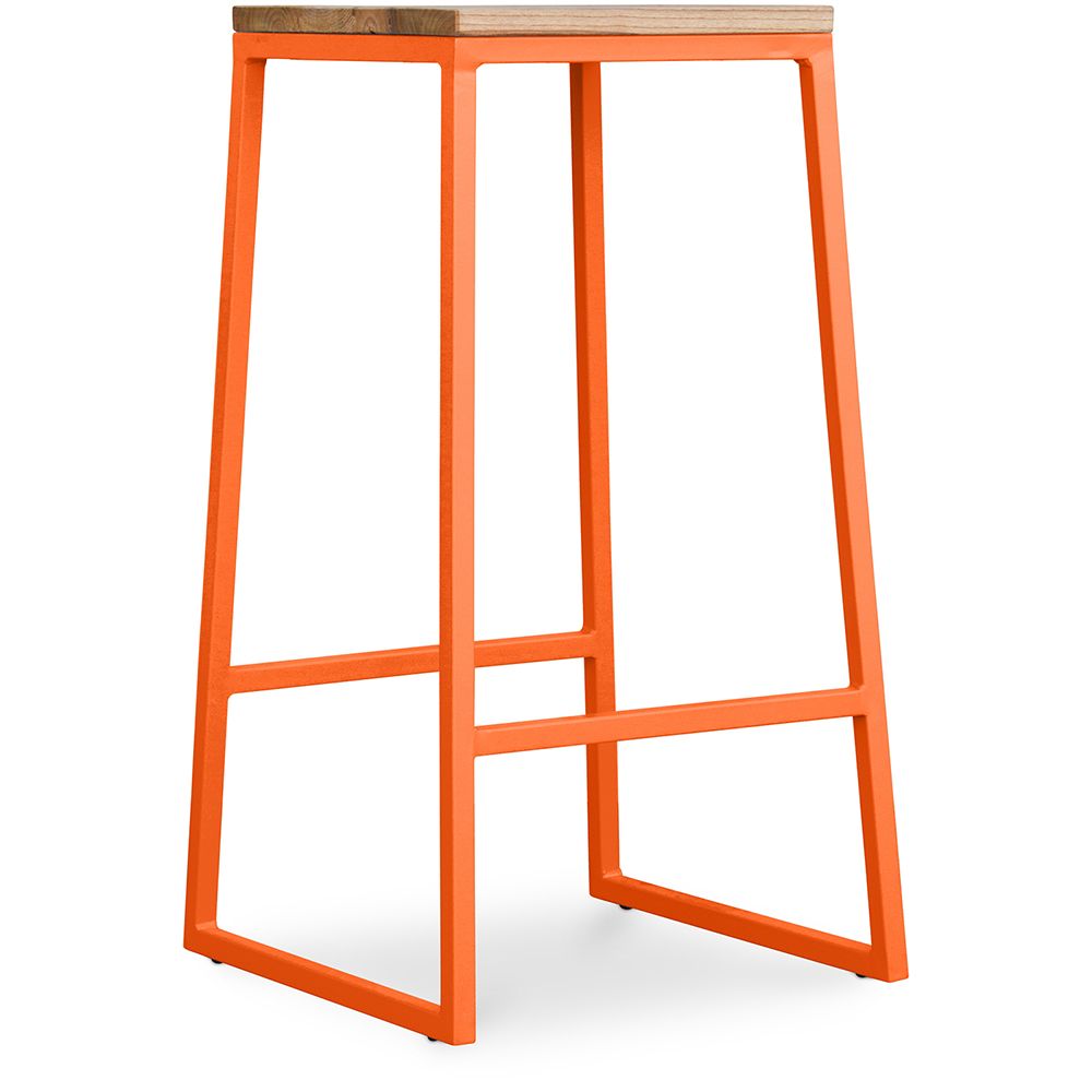 Tabouret design industriel - bois et métal - 76cm - Big Boy image 8