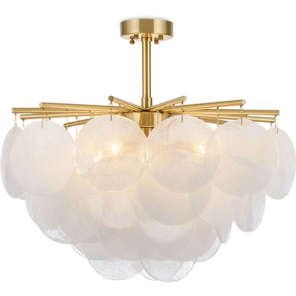  Lampe de plafond en nacre - Lampe suspendue à disques - Karl image 8
