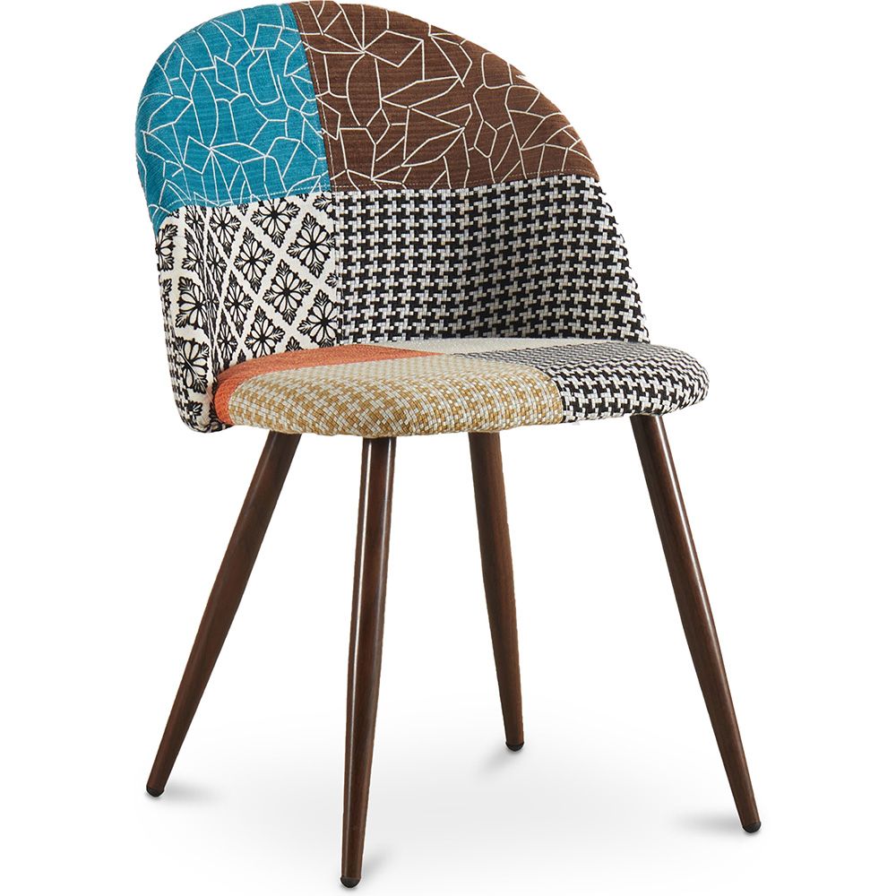 Chaise de salle à manger tapissée en patchwork - Style scandinave - Patty image 8