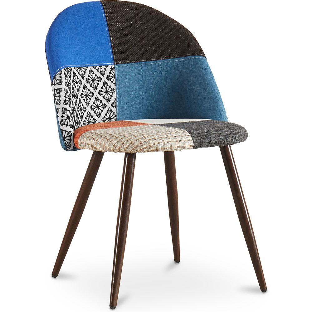 Chaise de salle à manger tapissée en patchwork - Style scandinave - Pixi image 8