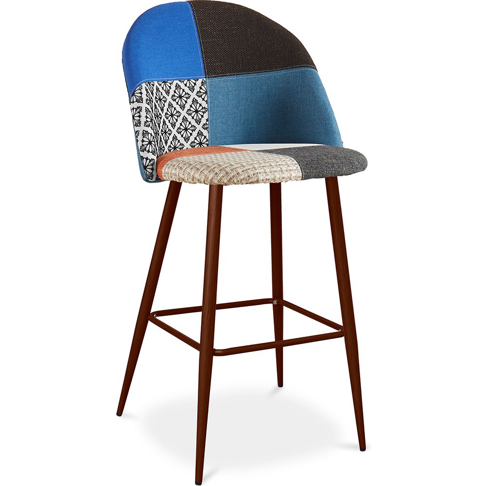 Tabouret Rembourré en Patchwork - Style Scandinave - Pixi image 8