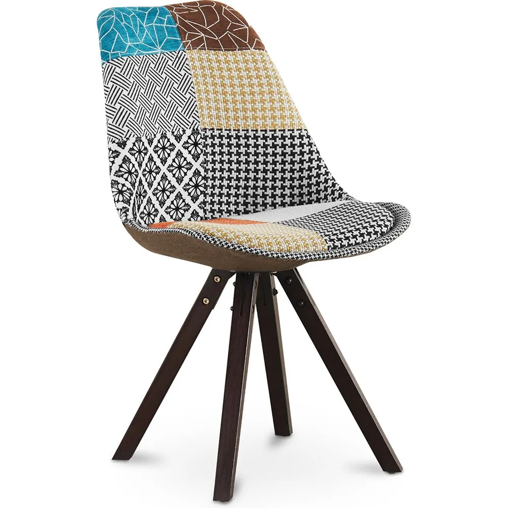 Chaise de Salle à Manger - Revêtement Patchwork - Patty image 8