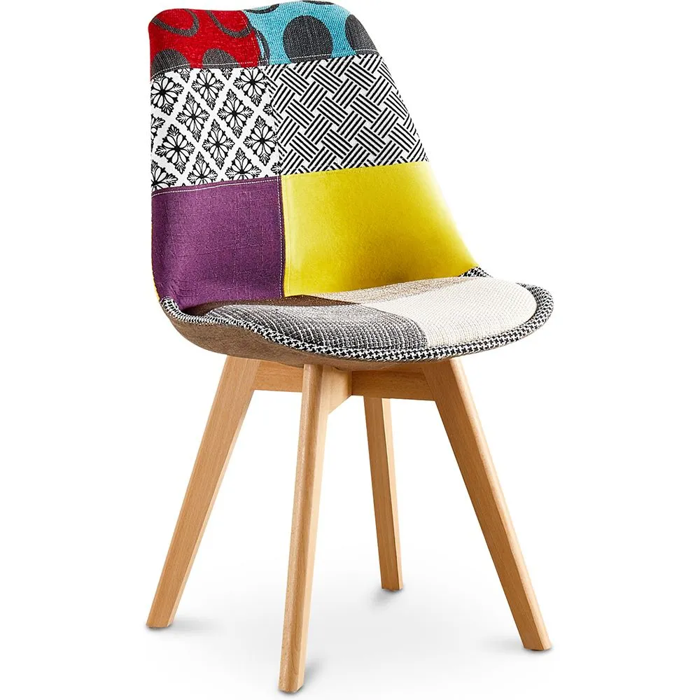 Chaise de Salle à Manger - Revêtement Patchwork - Ray image 8