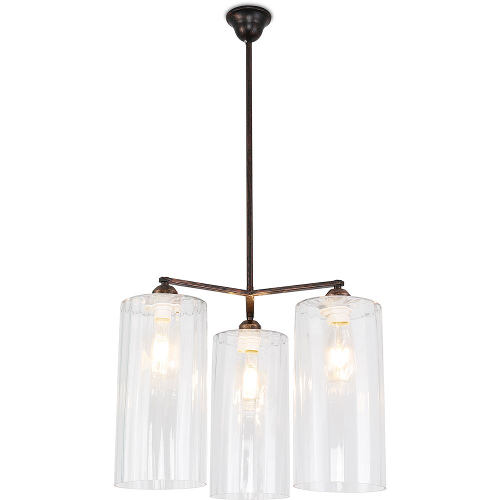 Lampe de plafond en cristal - Lampe suspendue - 3 bras - Reg image 8