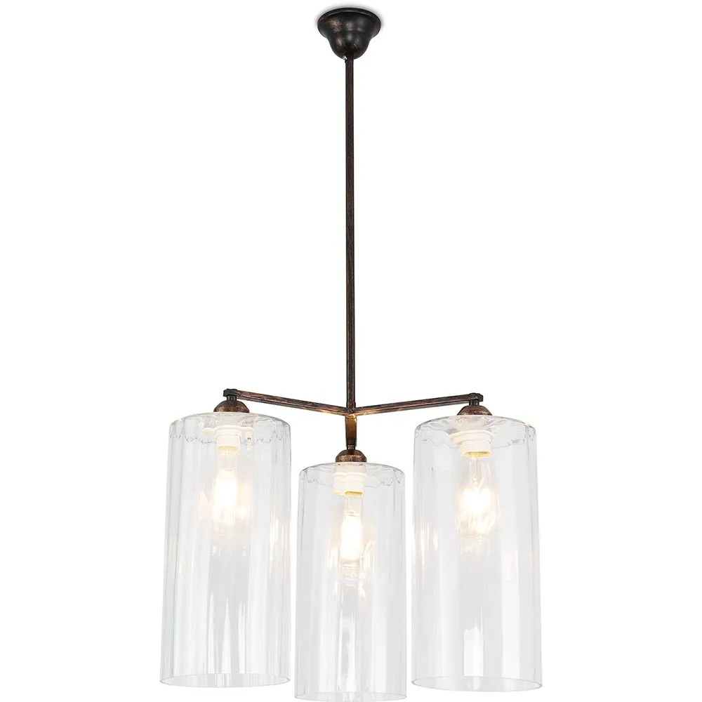 Lampe de plafond en cristal - Lampe suspendue - 3 bras - Reg image 8