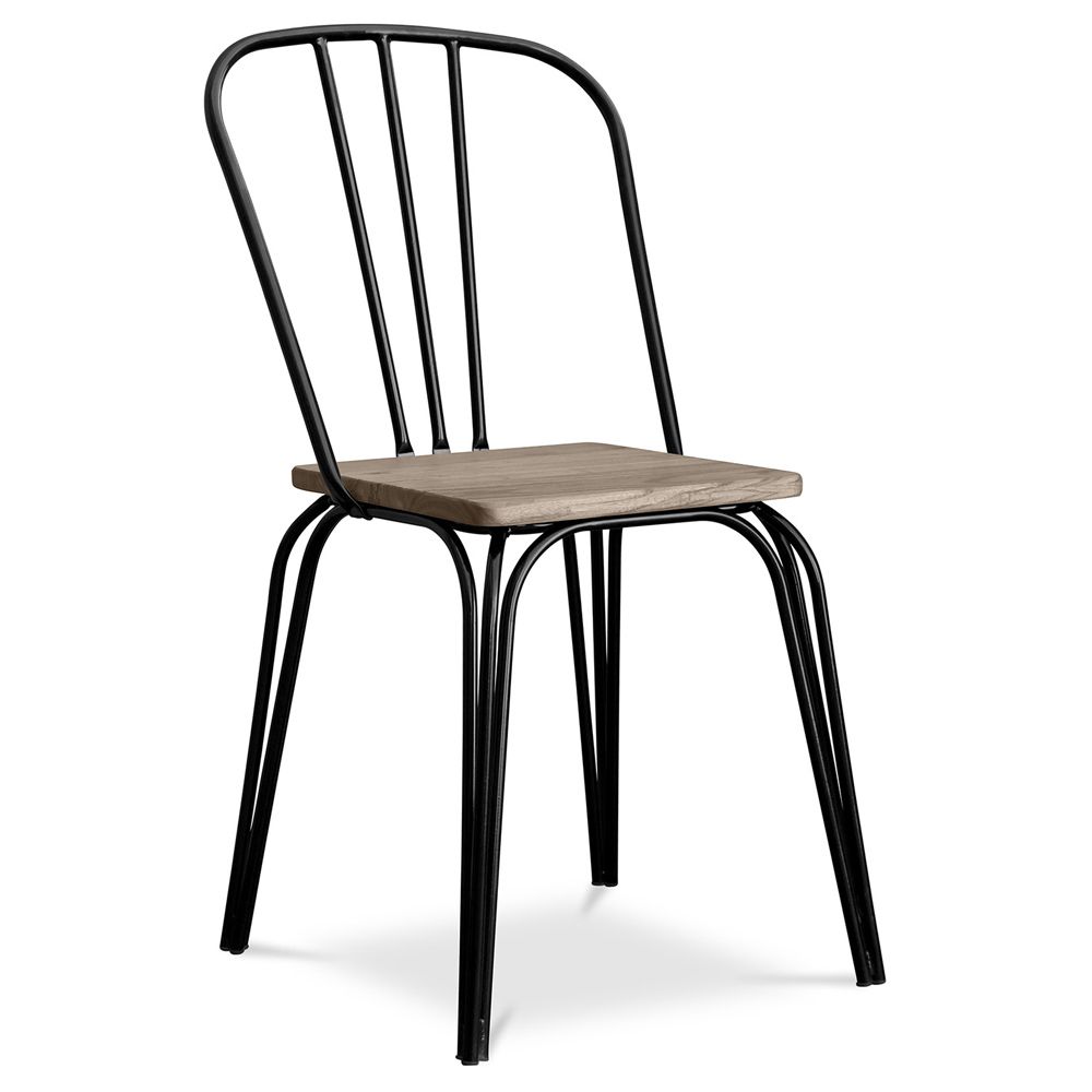 Chaise de salle à manger - Design industriel - Bois et métal - Lillor image 8