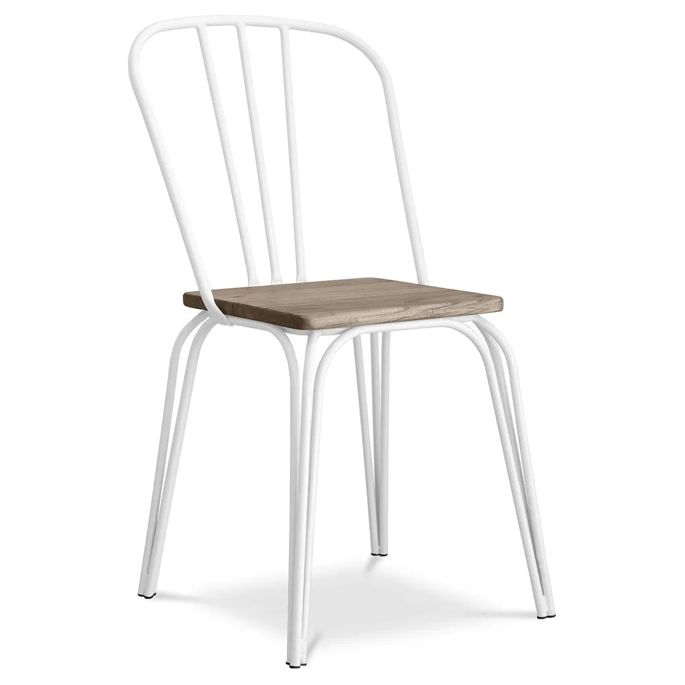 Chaise de salle à manger - Design industriel - Bois et métal - Lillor image 8