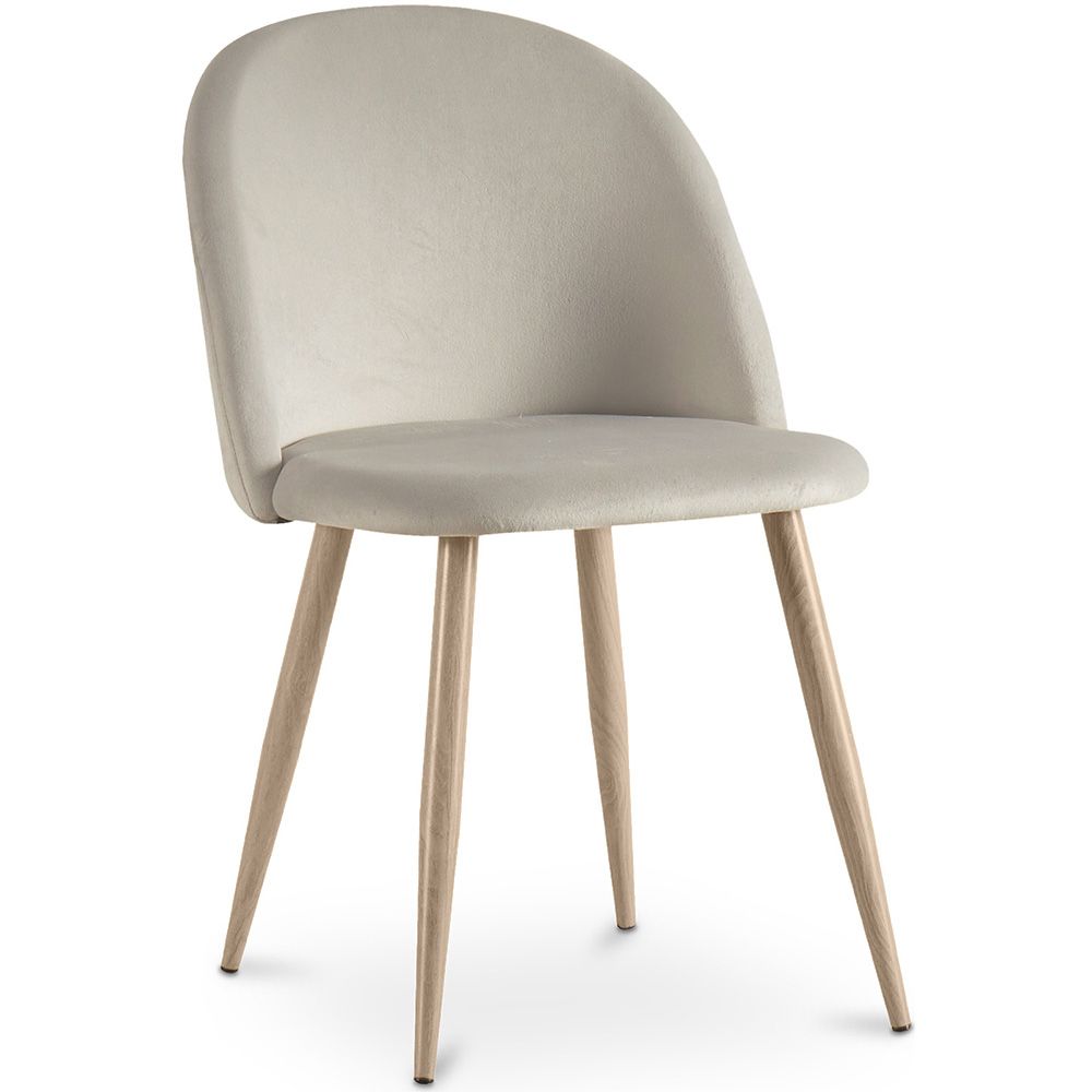 Chaise de salle à manger - Tapissée de velours - Style scandinave - Evelyne image 8