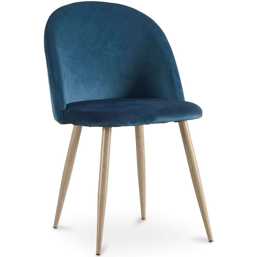 Chaise de salle à manger - Tapissée de velours - Style scandinave - Evelyne image 8