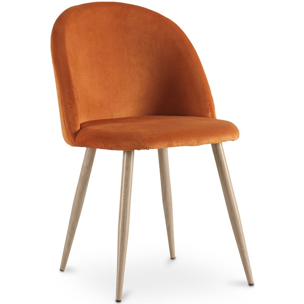 Chaise de salle à manger - Tapissée de velours - Style scandinave - Evelyne image 8
