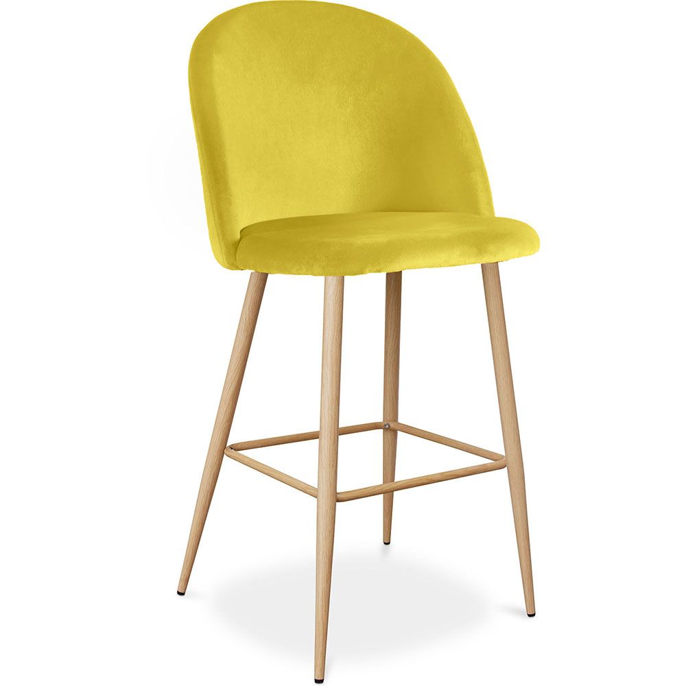 Tabouret tapissé en velours - Design scandinave - Evelyne image 8