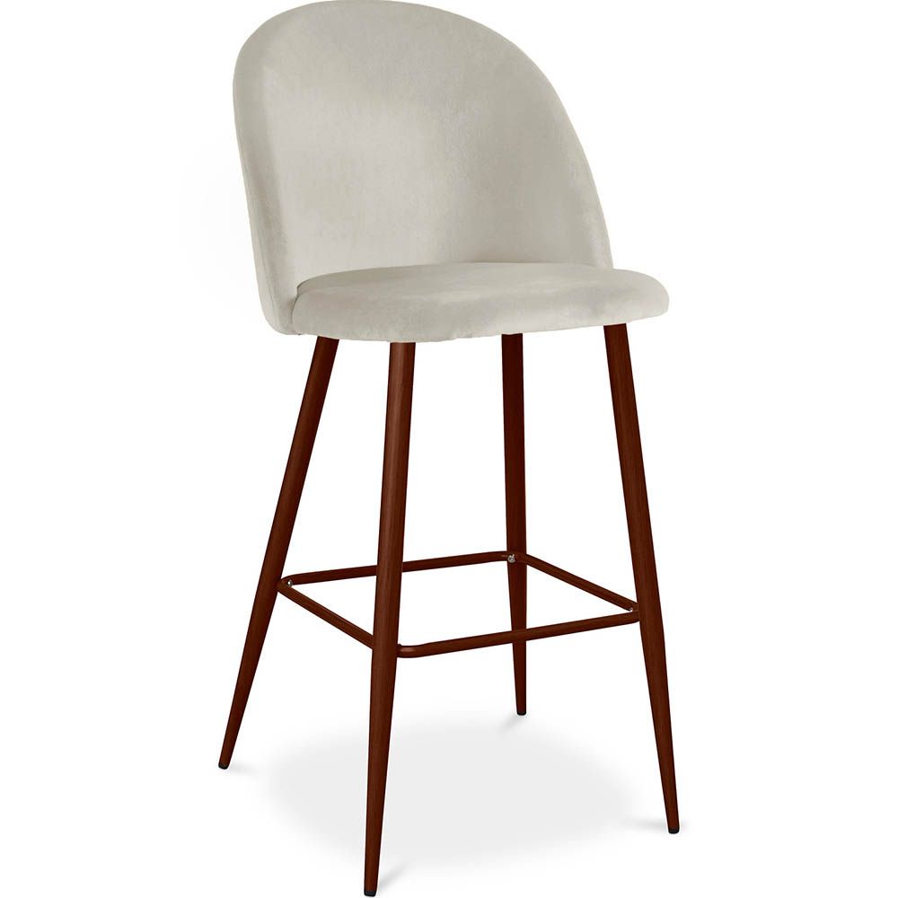 Tabouret tapissé en velours - Design scandinave - Evelyne image 8