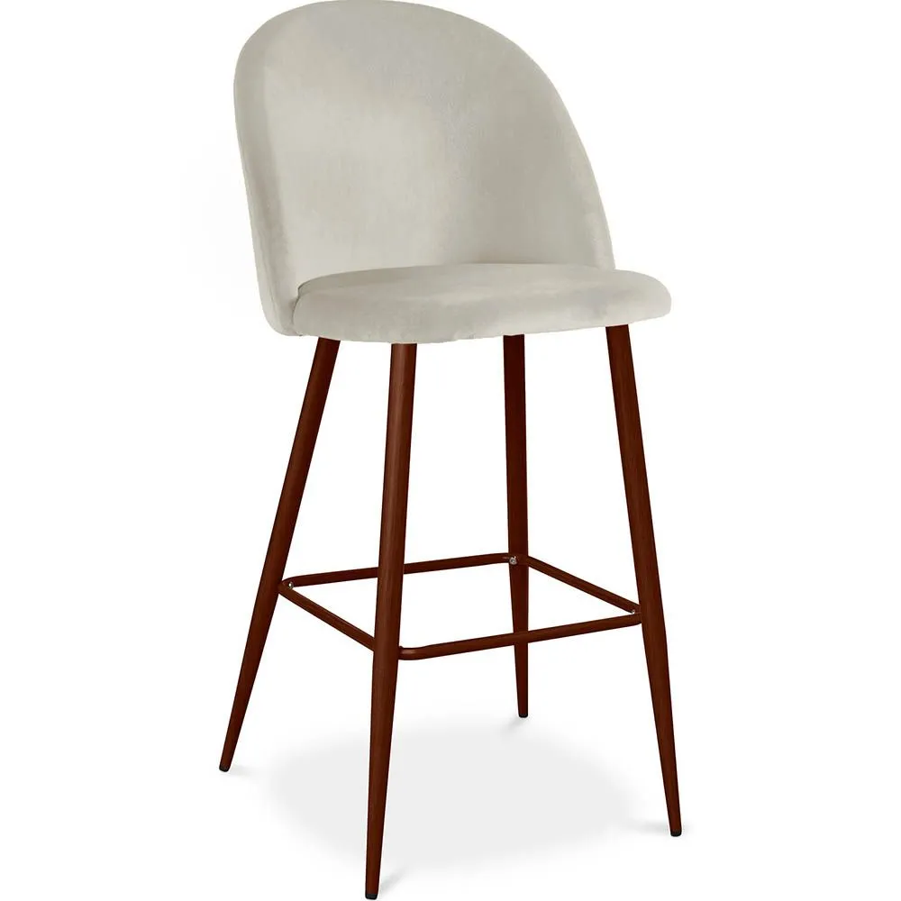 Tabouret tapissé en velours - Design scandinave - Evelyne image 8