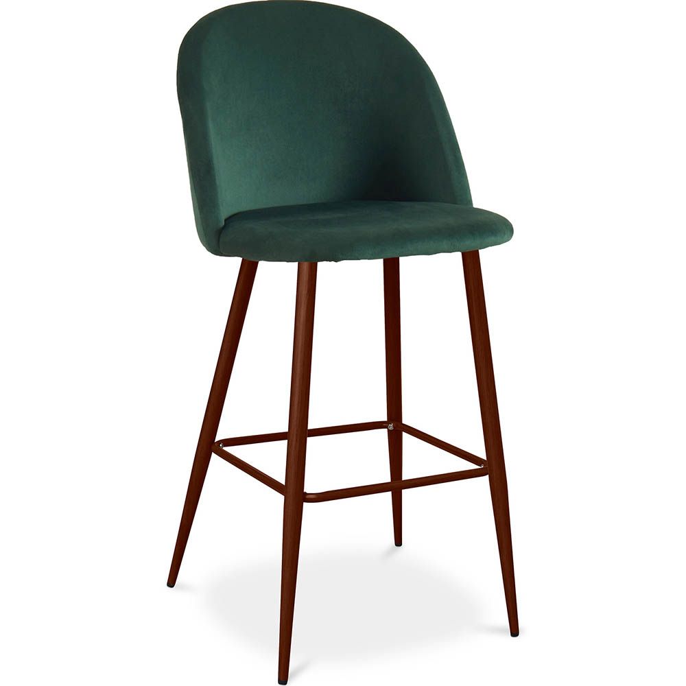 Tabouret tapissé en velours - Design scandinave - Evelyne image 8