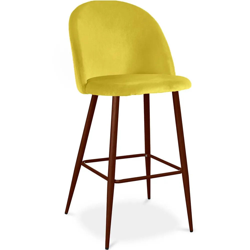 Tabouret tapissé en velours - Design scandinave - Evelyne image 8