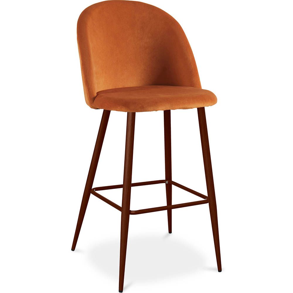Tabouret tapissé en velours - Design scandinave - Evelyne image 8