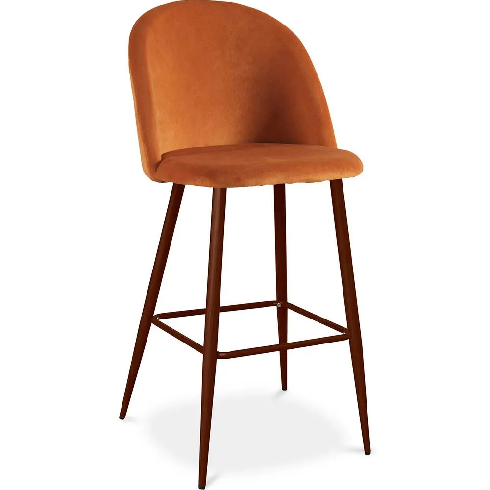 Tabouret tapissé en velours - Design scandinave - Evelyne image 8