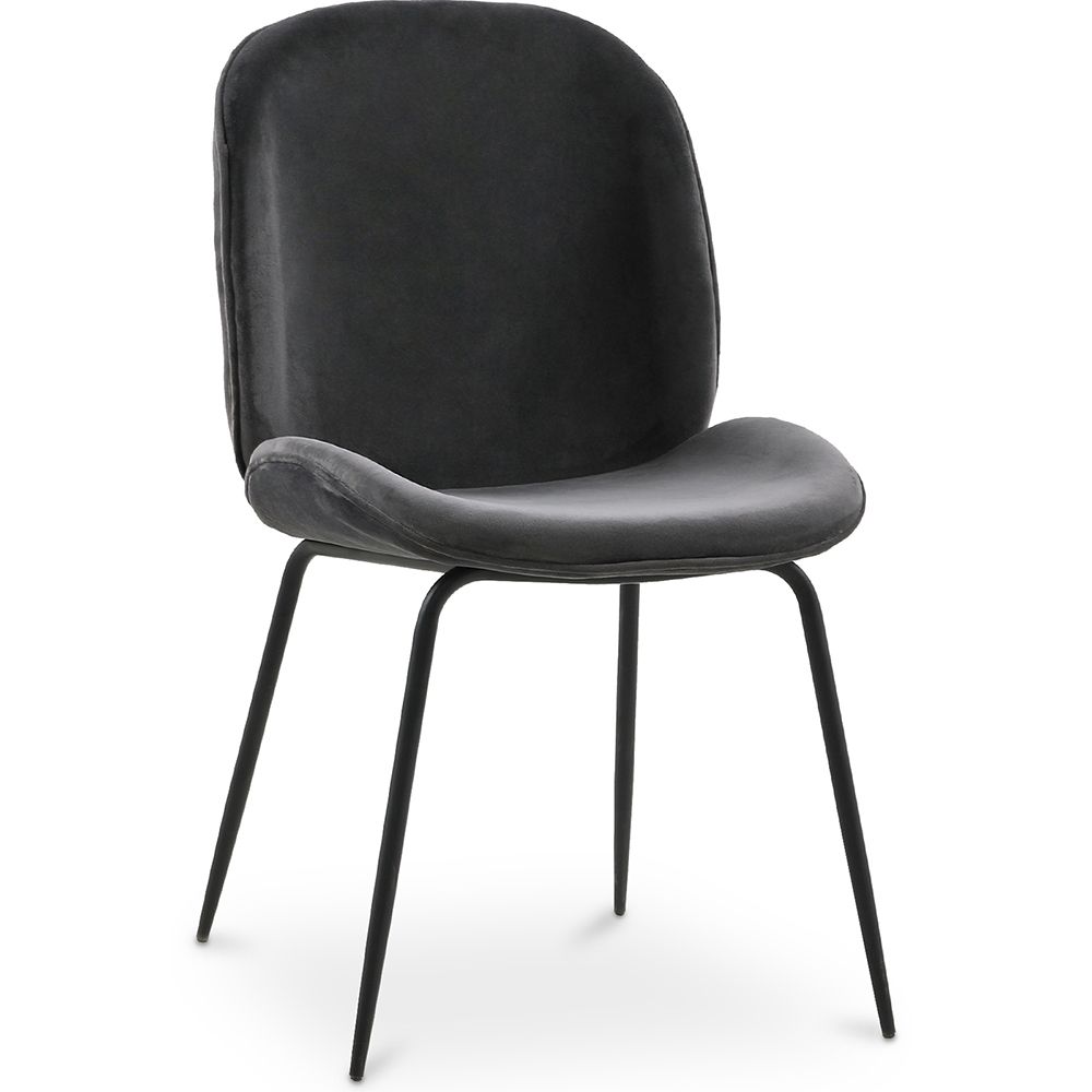 Chaise de salle à manger - Tapissée de velours - Rétro - Elias image 8