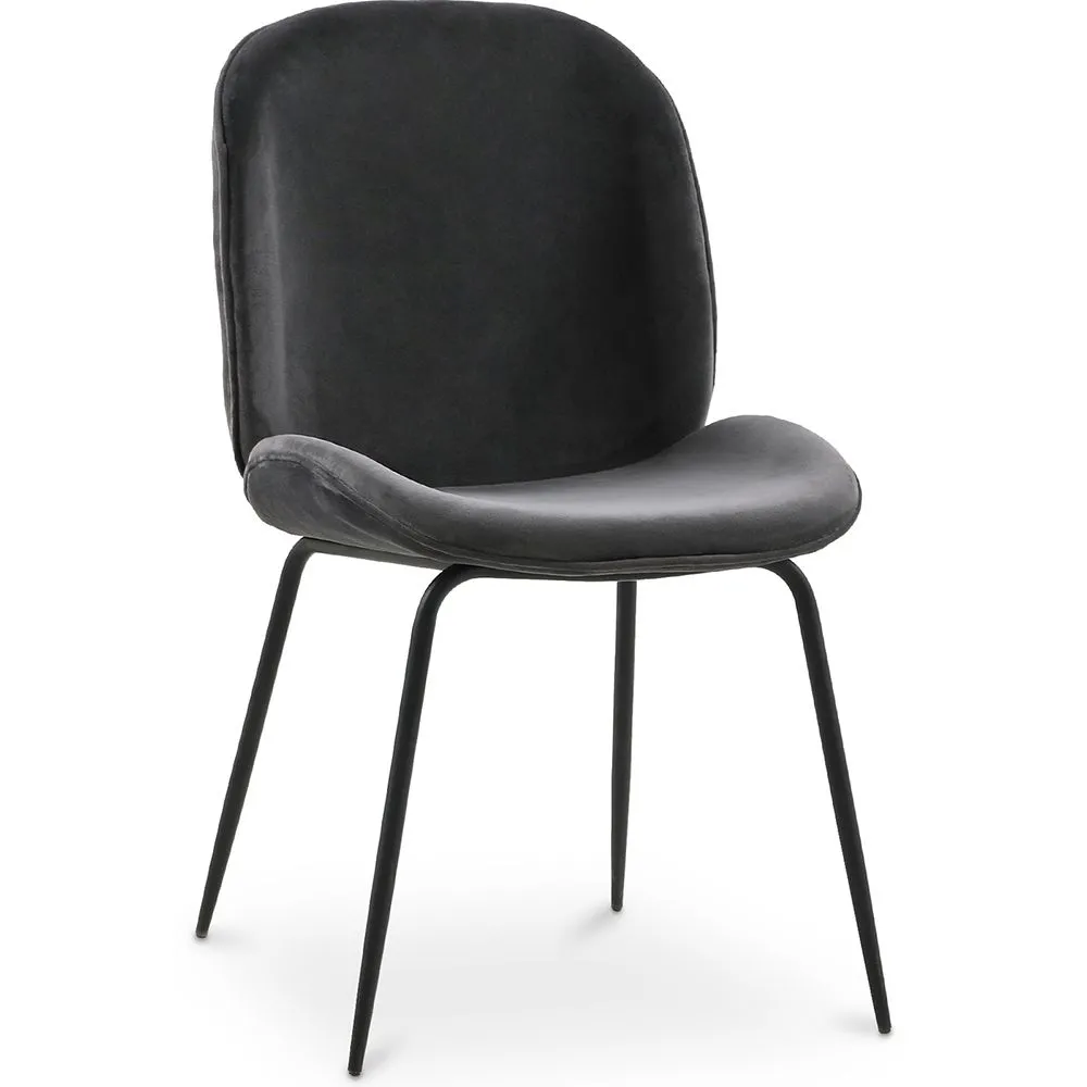 Chaise de salle à manger - Tapissée de velours - Rétro - Elias image 8