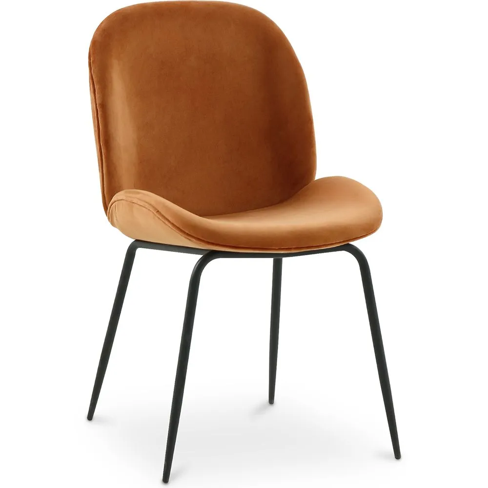 Chaise de salle à manger - Tapissée de velours - Rétro - Elias image 8