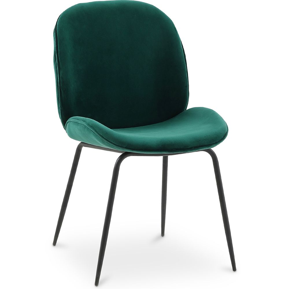 Chaise de salle à manger - Tapissée de velours - Rétro - Elias image 8