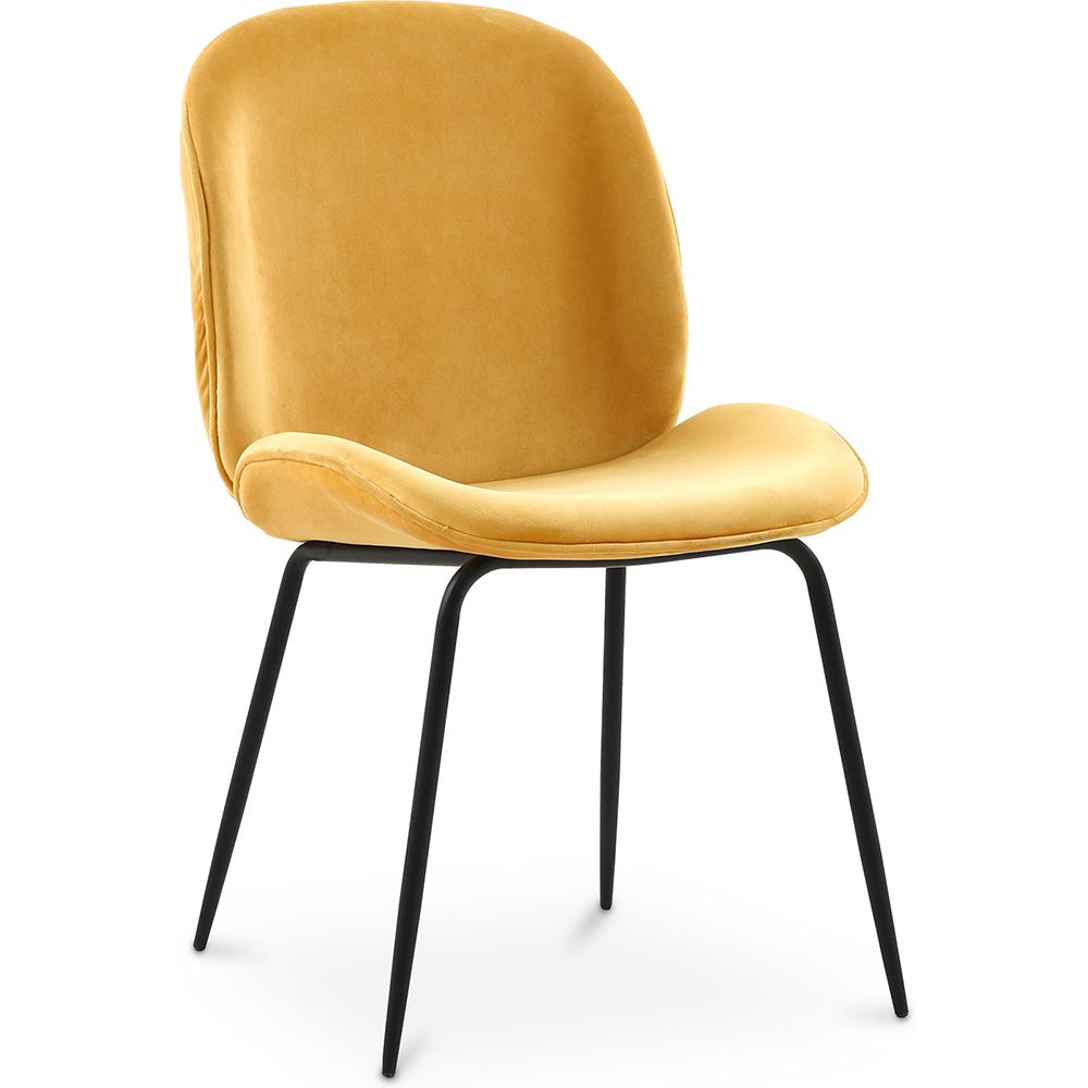 Chaise de salle à manger - Tapissée de velours - Rétro - Elias image 8