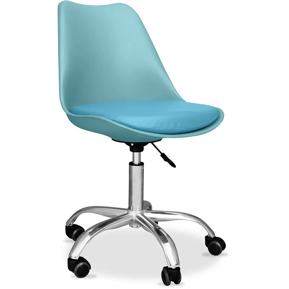 Chaise de bureau à roulettes - Chaise de bureau pivotante - Tulip image 8