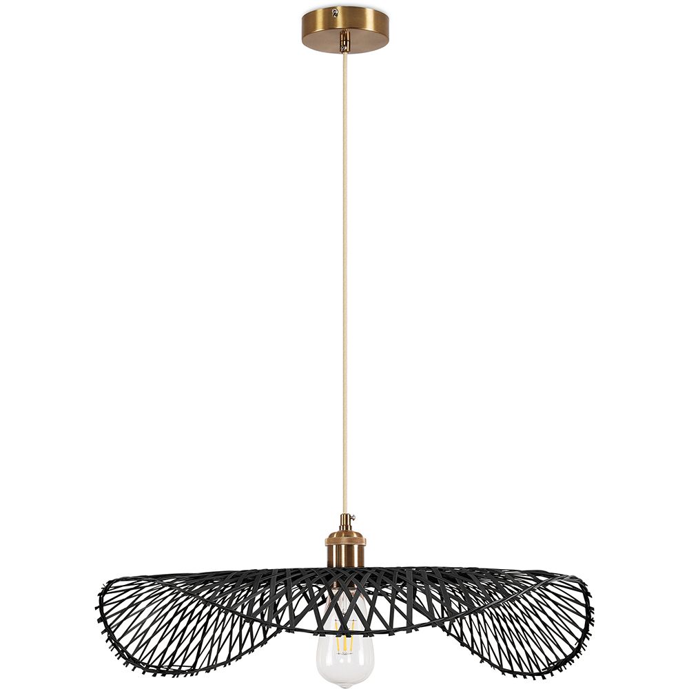 Lampe de plafond en bambou - Lampe suspendue de stile Boho Bali - Bahati image 8