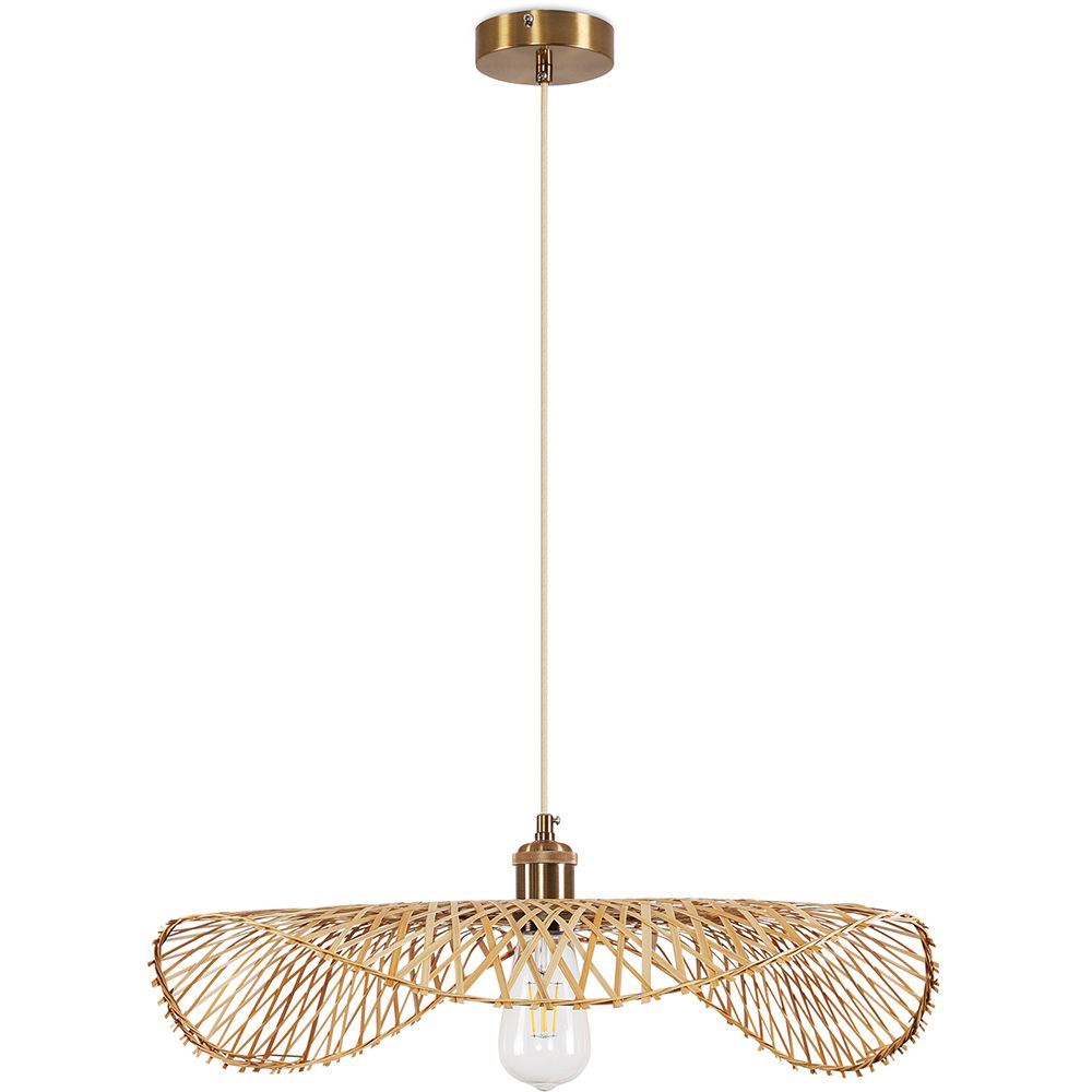 Lampe de plafond en bambou - Lampe suspendue de stile Boho Bali - Bahati image 8