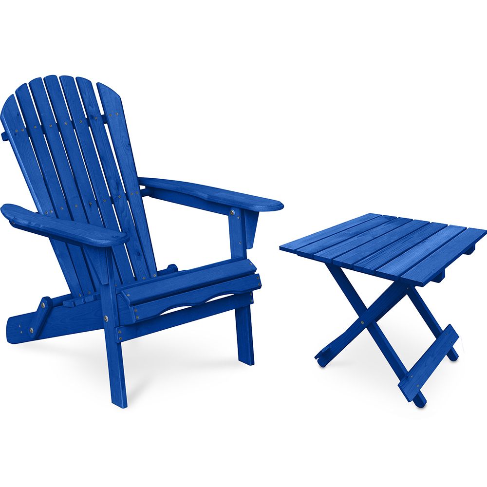 Pack Chaise d'extérieur et Table d'extérieur et de jardin - Bois - Alana image 8