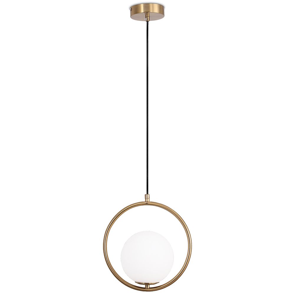 Lampe de plafond à globe - Lampe suspendue dorée - Glum image 8