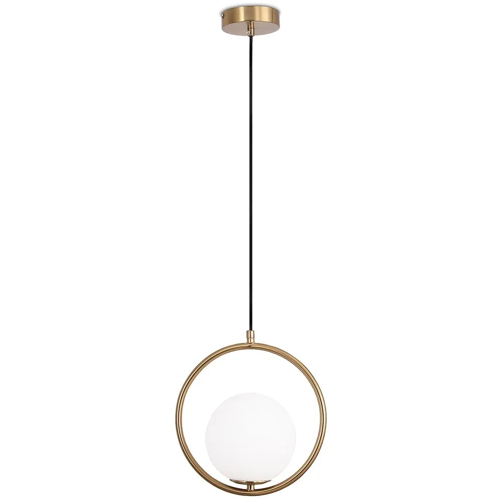 Lampe de plafond à globe - Lampe suspendue dorée - Glum image 8